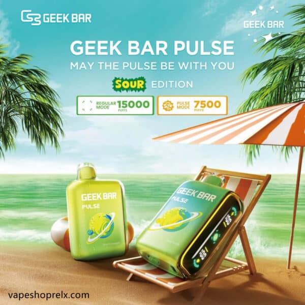 GEEK BAR PULSE 小火箭15000Puffs 一次性電子煙｜可充電LED顯示拋棄式霧化棒多模式調節