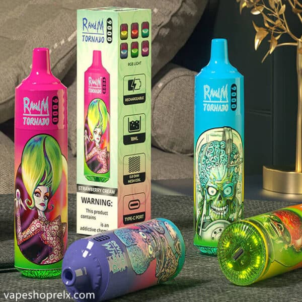 RandM-9000puffs-3.jpg RandM Tornado 9000 Puffs FUMOT 歐美爆款一次性電子煙/可充電拋棄式霧化棒